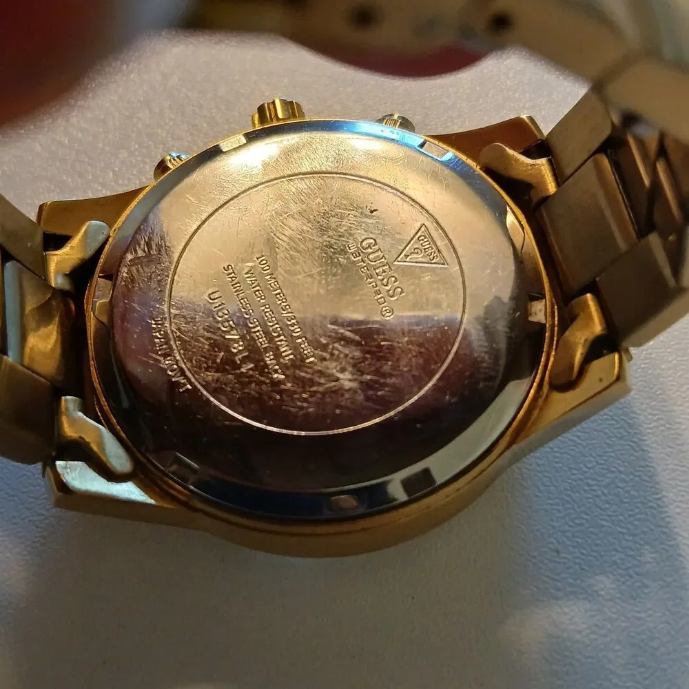 ​Guess U13578L1 Gold Tone 38mm Women's Multifunction Watch - Small 5.5
